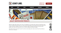 Desktop Screenshot of legacylabel.com